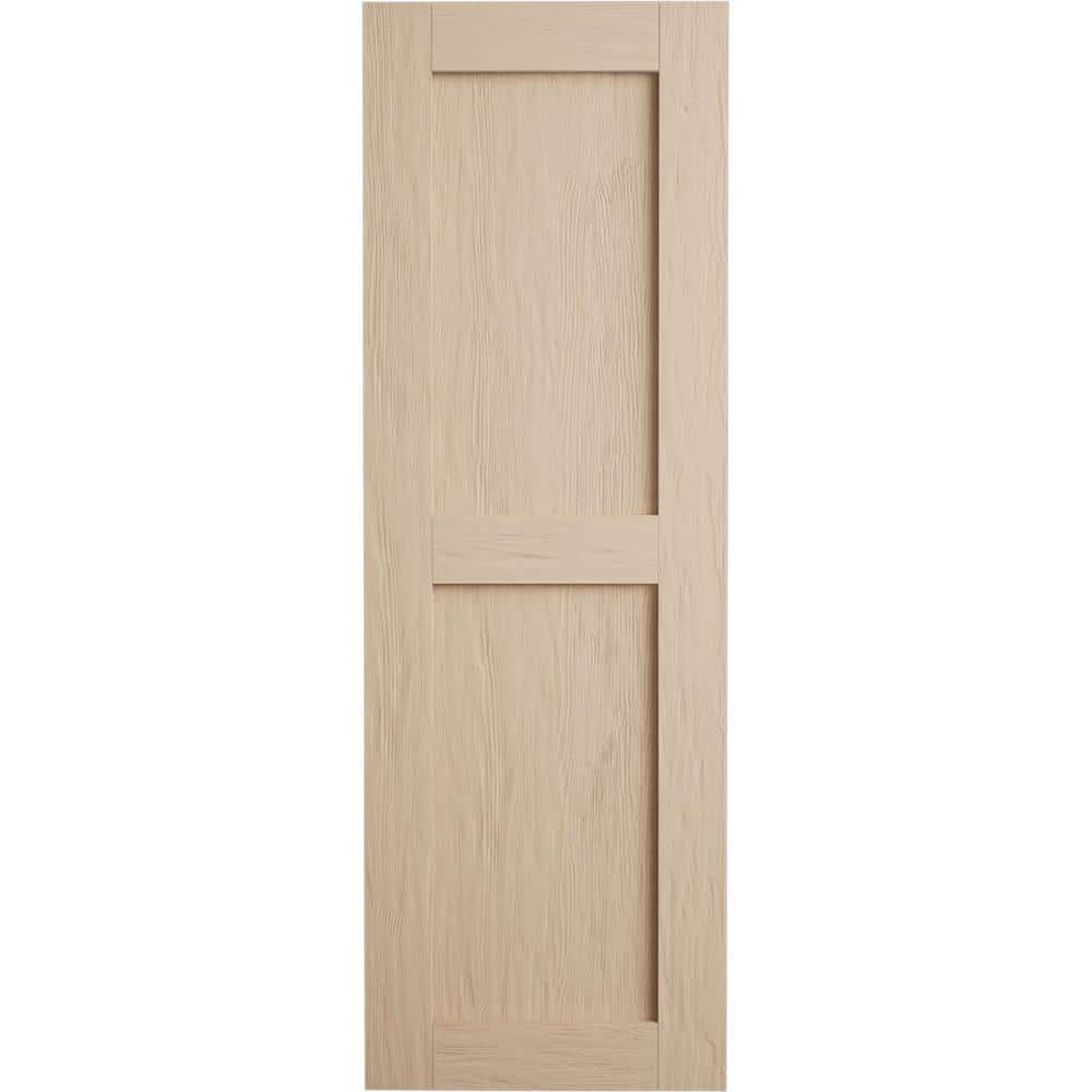 Rustic Tan Faux Wood Shutters with Rough Sawn Finish, 15" x 24"