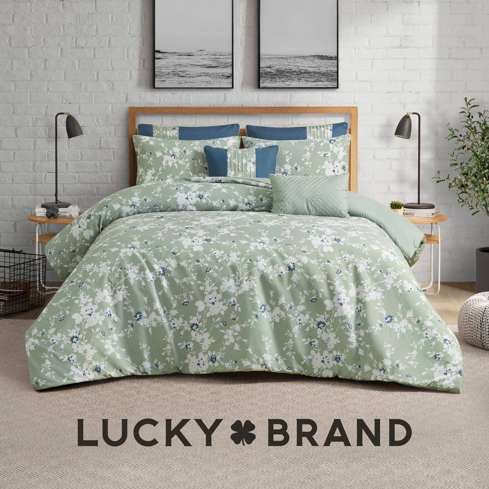 Twin Blue Reversible Microfiber Comforter Set with Piped Edges