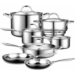 Multi-Ply Clad 12-Piece Stainless Steel Nonstick Cookware Set