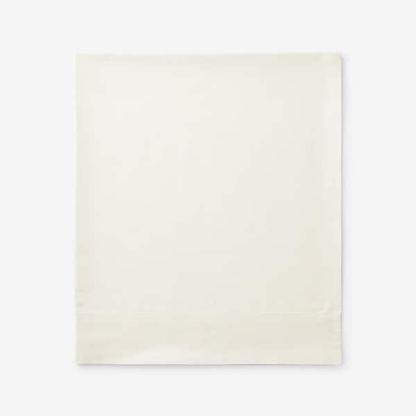 The Company Store Legends Hotel Supima Cotton Percale Ivory Cotton Full Flat Sheet