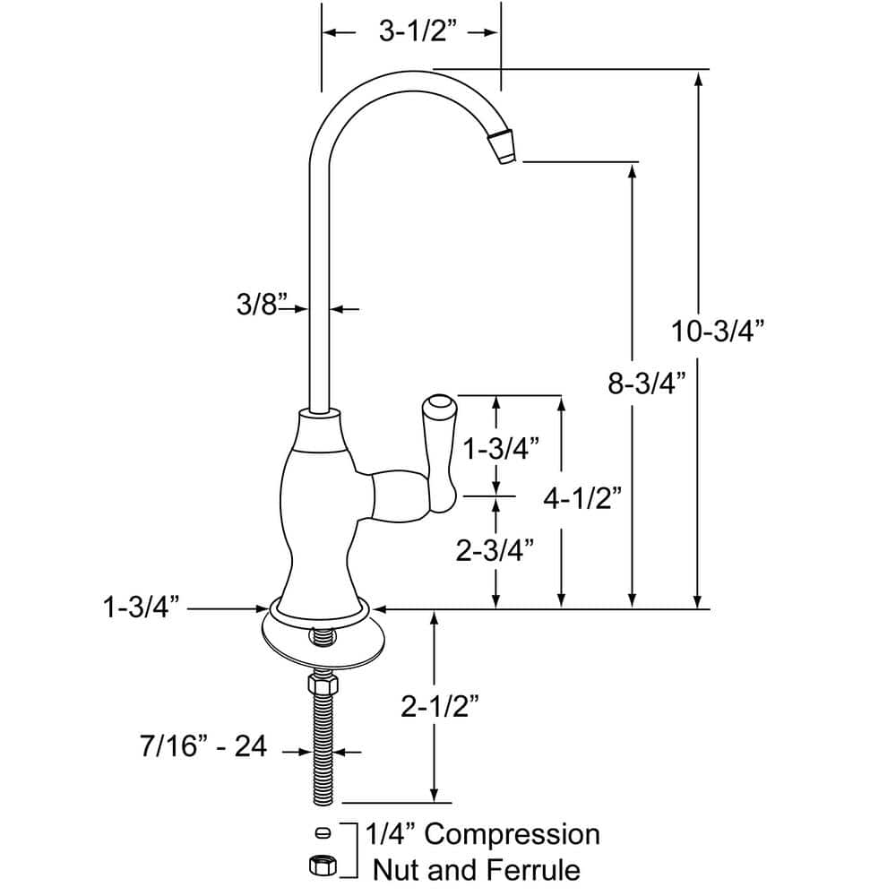 Powder Coat White Brass Single Handle Beverage Faucet