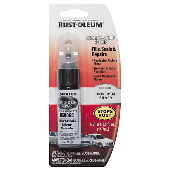 Rust-Oleum Automotive 0.5 oz. Universal Silver Scratch & Chip Repair Marker (6-Pack)