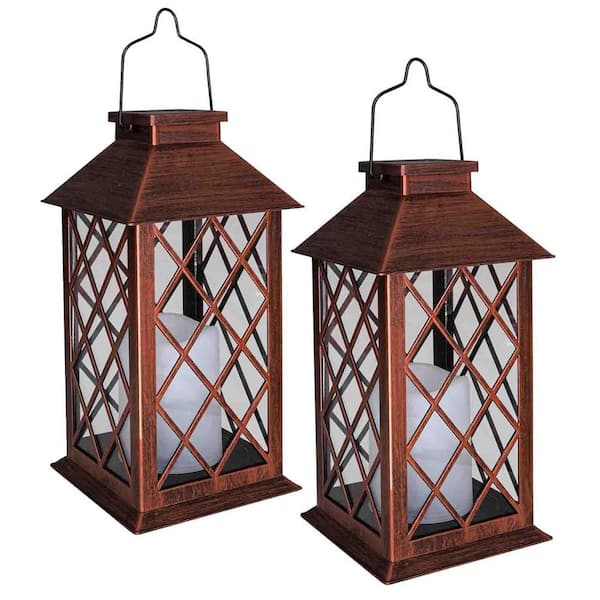 FAWEY TRED INC Outdoor Decor, Solar Lantern Outdoor Lights (2-Pack)