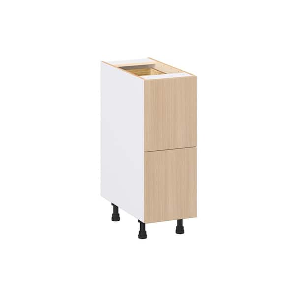 Timberline 12 in. W x 24.5 in. D x 34.5 in. H Assembled Shaker Drawer Base Kitchen Cabinet in Mojavi Oak with 3-Drawers