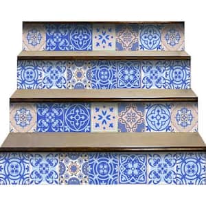 Amelia Blue 5 in. x 5 in. Vinyl Peel and Stick Tile (4.17 sq. ft./Pack)