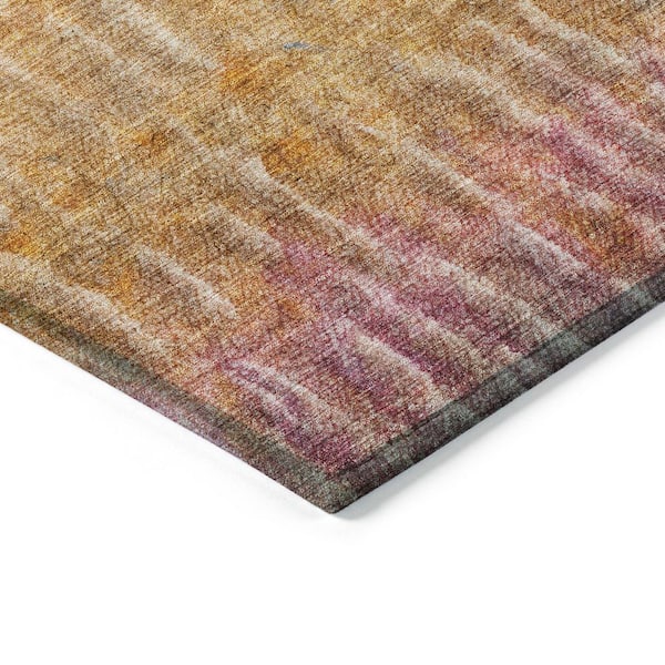 Chantille Machine Washable Indoor/Outdoor Abstract ACN2317 Orange 8 ft. x 10 ft. Area Rug