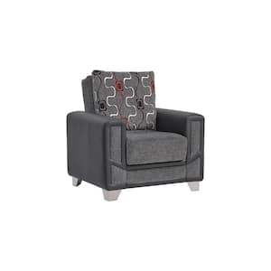 Spectacular Collection Grey Convertible Armchair with Storage