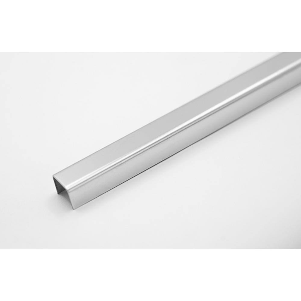 ACEROS SILVA LLC Brushed Silver 0.39 in. W x 96 in. L Stainless Steel Molding and Transition