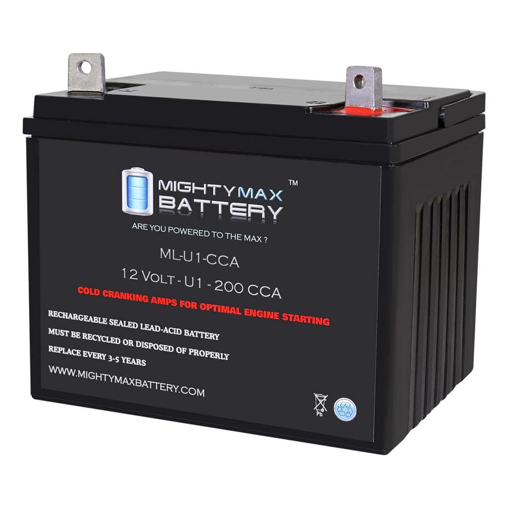 MIGHTY MAX BATTERY ML-U1-CCA-XRP 12-Volt, 200 CCA, Nut And Bolt (NB ...