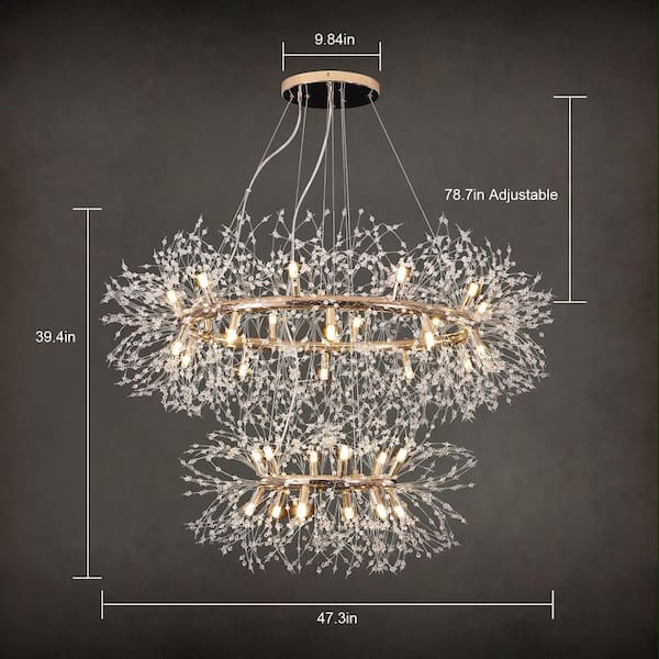 Esmeralda All-Around Crystal Wrapped Rounded Chandelier