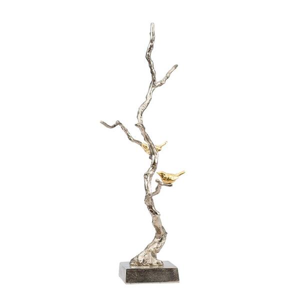 A & B Home Gold/Silver Branch Decor AV39711 - The Home Depot