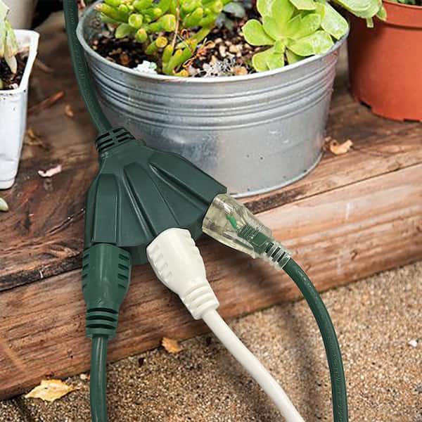 HDX 25 ft. 16/3 Fan-Tap Landscape Extension Cord, Green EXG-16325T