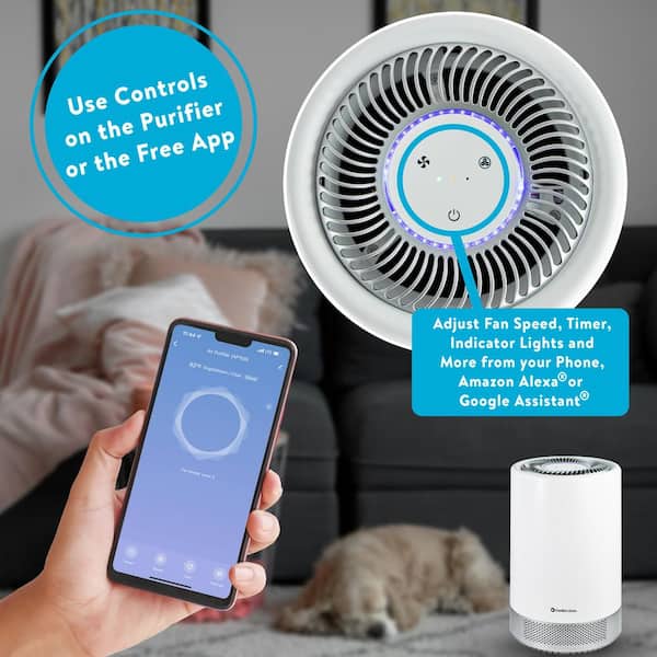Comfort Zone Clean Hepa Air Purifier With Wifi Control Czap101swt The Home Depot