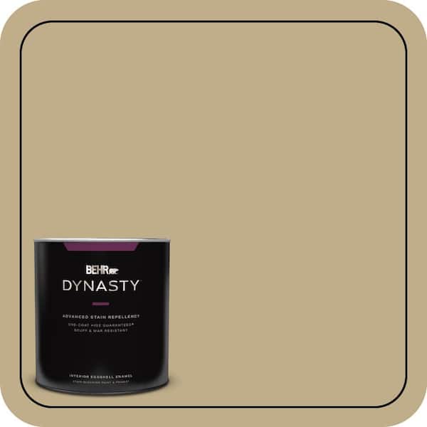 BEHR DYNASTY 1 qt. #S320-4 Oat Field One-Coat Hide Eggshell Enamel Interior Stain-Blocking Paint and Primer