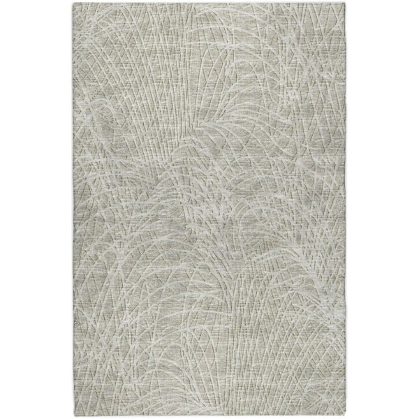 Dream Shag Premium Machine Washable Abstract ADS35 Beige 10 ft. x 14 ft. Area Rug
