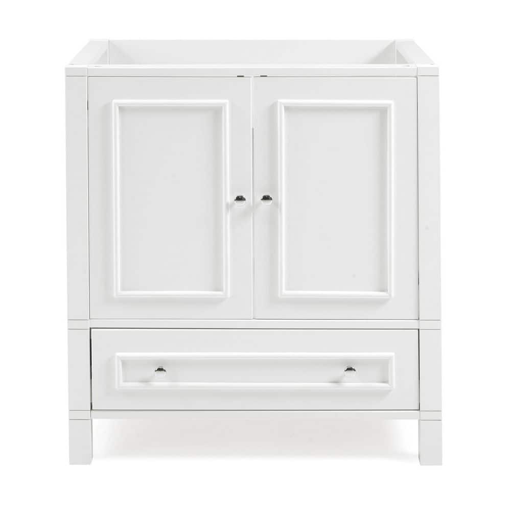 Williamsburg 30" White Pine Vanity Cabinet with Nickel Hardware