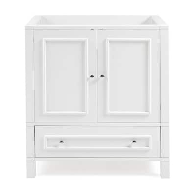 Williamsburg 30 in. W x 21 in. D x 34 in. H Bath Vanity Cabinet without Top in White