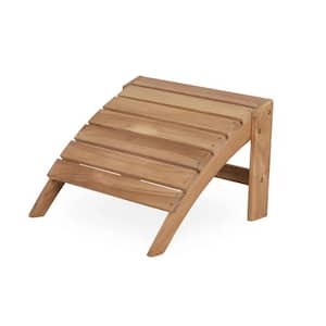 Teak Outdoor Ottoman Wood Patio Footrest for Adirondack Chair