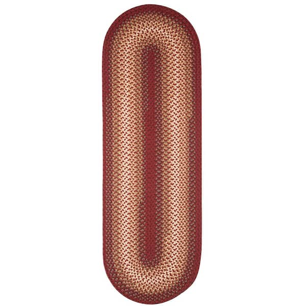 Pioneer Red Multi 2 ft. x 6 ft. Indoor/Outdoor Braided Runner Rug