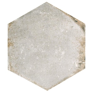 D'Anticatto Hex Bianco 11 in. x 12-3/4 in. Porcelain Floor and Wall Take Home Tile Sample
