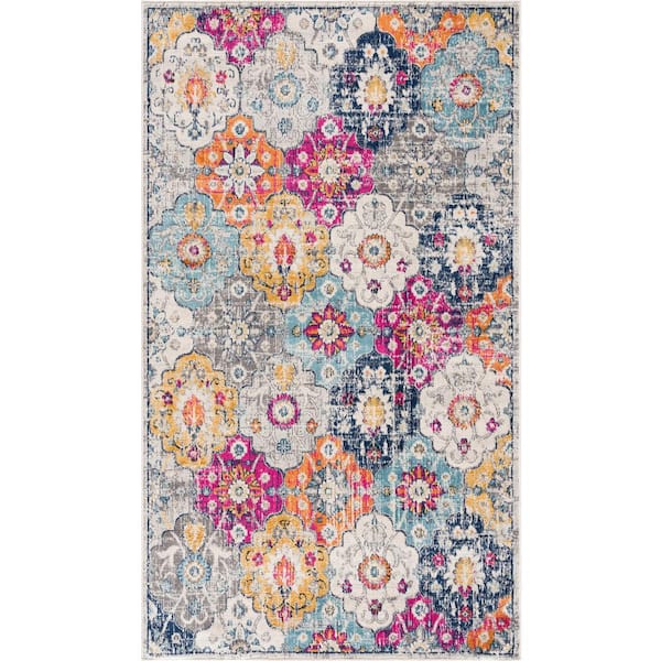 Savannah Rust 5 ft. 3 in. x 7 ft. 7 in. Modern Abstract Area Rug