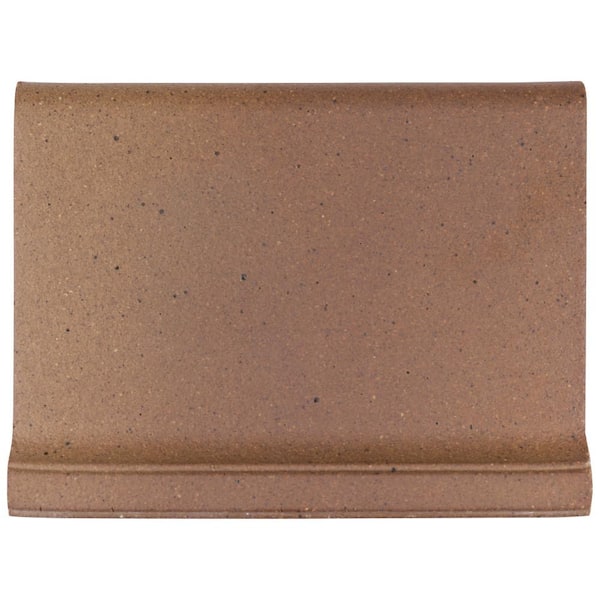 Merola Tile Quarry Cove Base Flame Brown 4-1/2 in. x 5-7/8 in. Satin Ceramic Floor and Wall Tile Trim