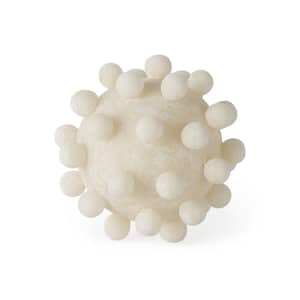 Malo 4.7 L x 4.7 W. x 4.7 H Cream Resin Small Sphere Decorative Object