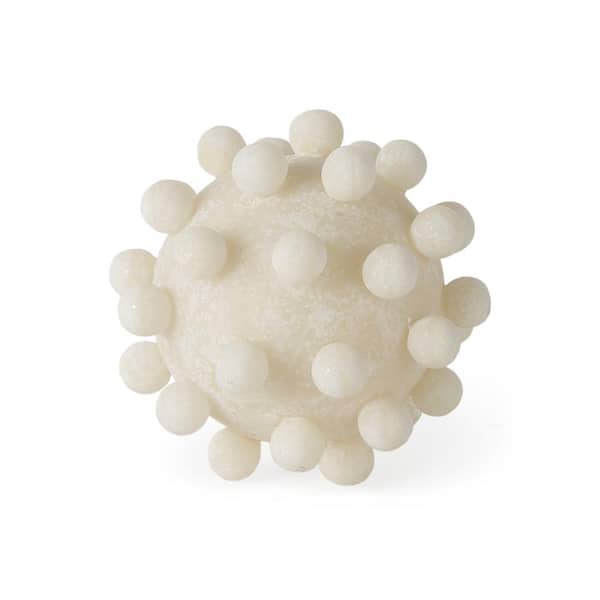 Mercana Malo 4.7 L x 4.7 W. x 4.7 H Cream Resin Small Sphere Decorative Object