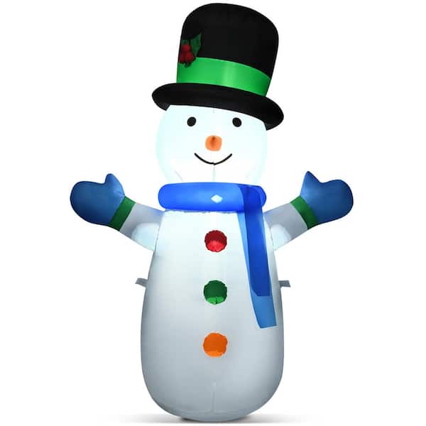Gymax 4 ft. H x 2.2 ft. W Christmas Inflatable Snowman Holiday 