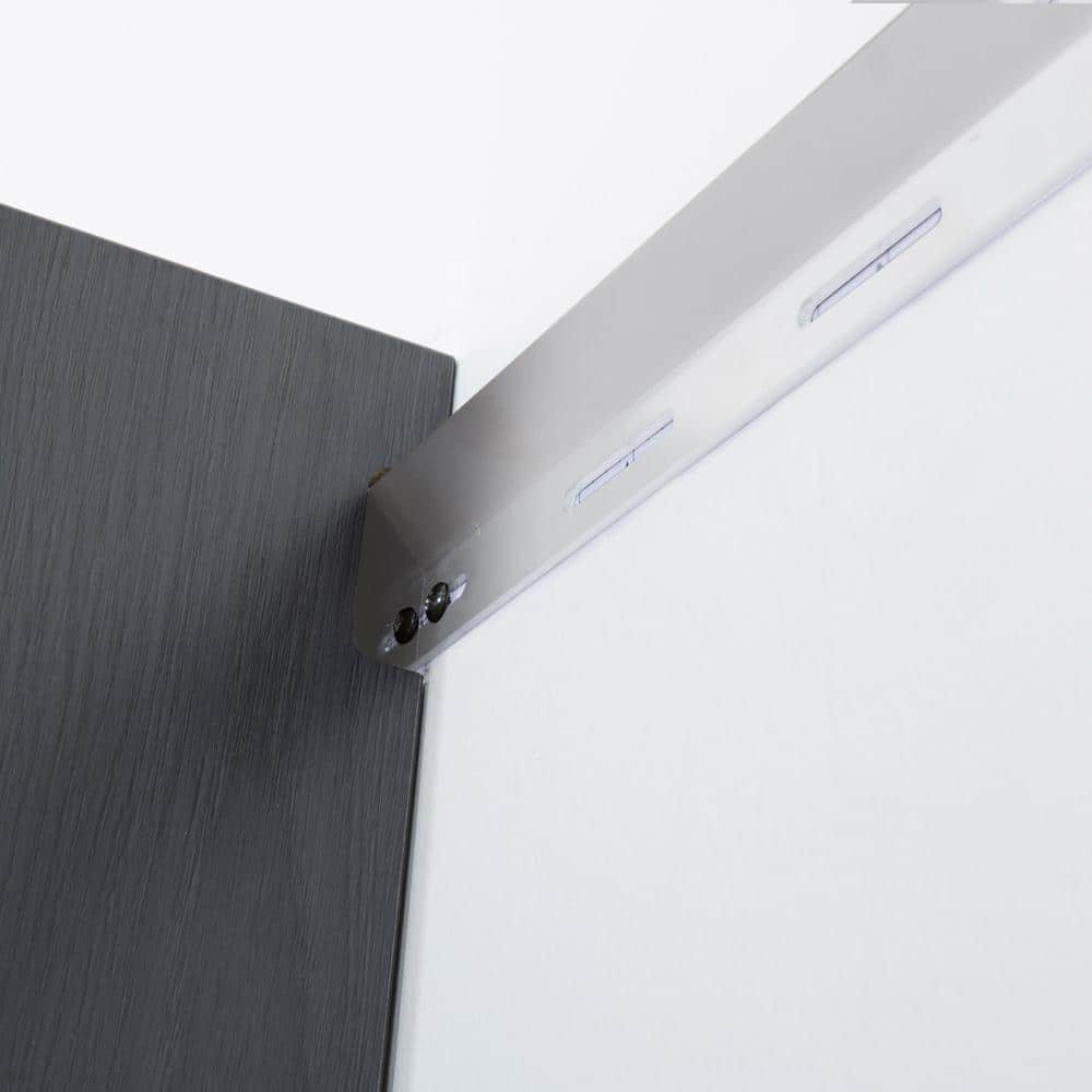 Astro Gray Metal Wall Storage Cabinet with Adjustable Shelving