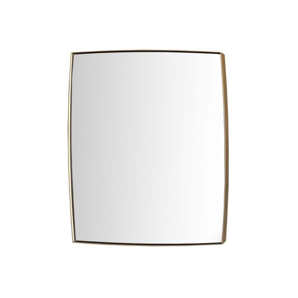 Rectangular Gold Steel Bathroom Vanity Mirror