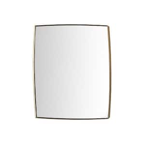 23.5 in. W x 30.5 in. H x 1 in. D Rectangular Metal Framed Wall Bathroom Vanity Mirror in Brushed Gold