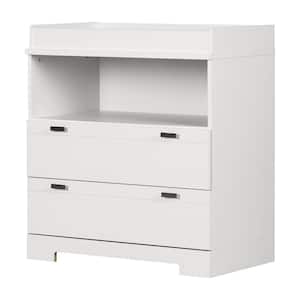 Reevo 2-Drawer Pure White Changing Table