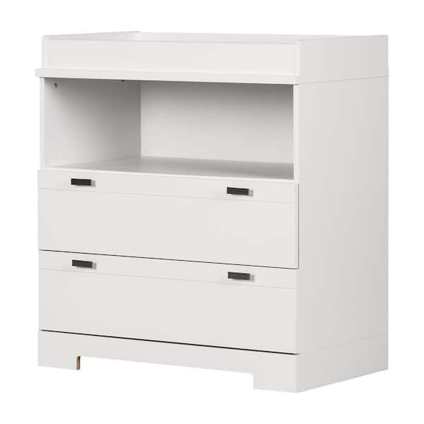 South Shore Reevo 2-Drawer Pure White Changing Table