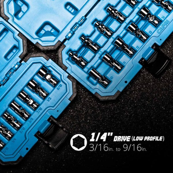 h7-cp コンプセット Capri Tools 1/4 in. Drive SAE Universal Socket Set (7-Piece) 1