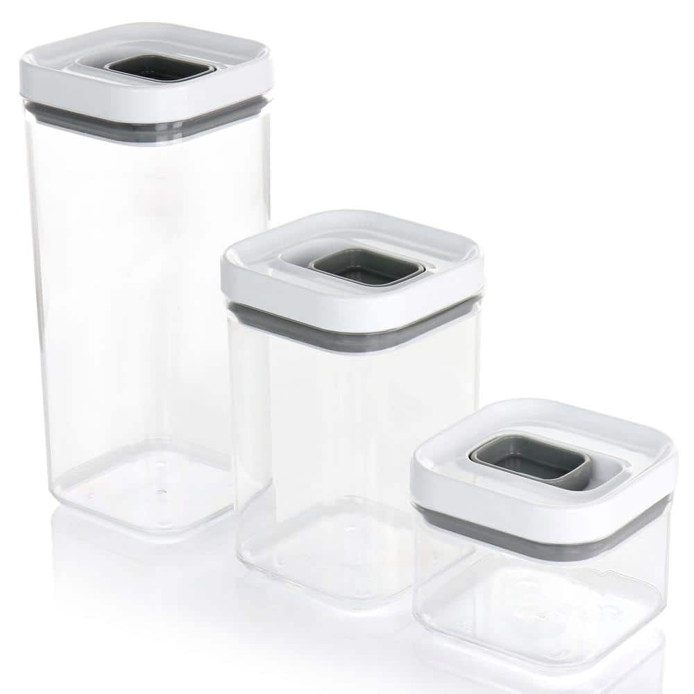 Clear BPA-Free Plastic 3-Piece Storage Container Set