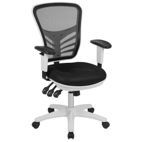 Carnegy Avenue Black Mesh/White Frame Office/Desk chair CGA