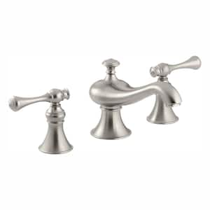 Revival 8 in. Widespread 2-Handle Low-Arc Water-Saving Bathroom Faucet in Vibrant Brushed Nickel