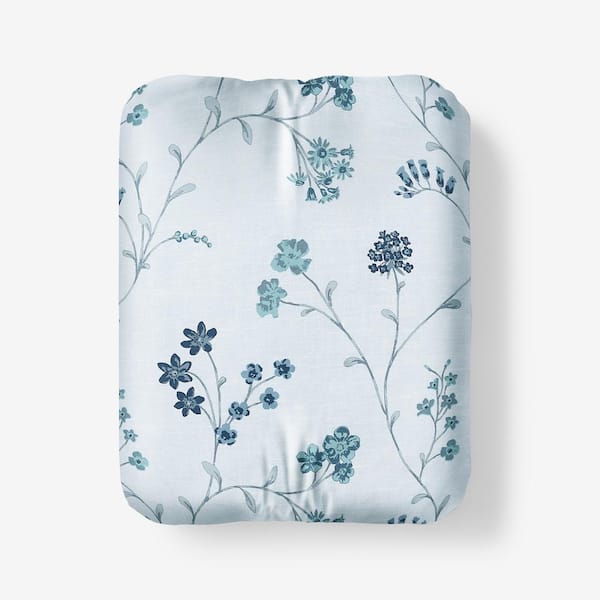 The Company Store Legends Hotel Bird Branch Blue Multi Sateen Full Fitted Sheet