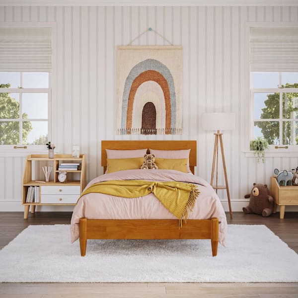 AFI Aria Light Toffee Natural Bronze Solid Wood Frame Twin Modern