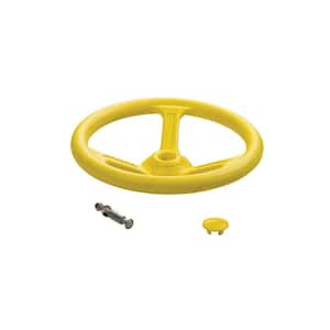 Plastic Playset Steering Wheel - Yellow