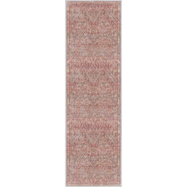 Red 2 ft. 3 in. x 7 ft. 3 in. Asha Anya Vintage Tribal Runner Area Rug
