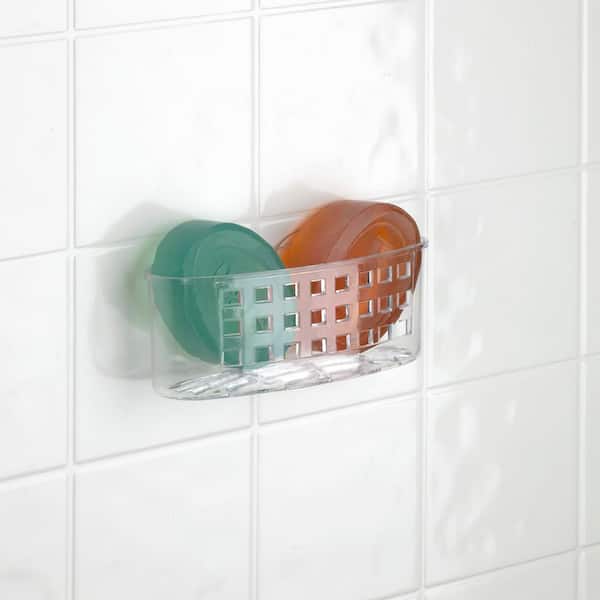 Clorox Light Gray Suction Cup Corner Shower Caddy