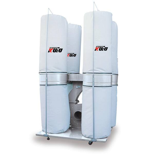 Kufo Seco 10 HP 6,450 CFM 3-Phase 220-Volt / 440-Volt Vertical Bag Dust Collector (Prewired 220-Volt)
