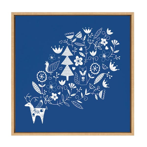 Kate and Laurel Sylvie Scandinavian Framed Canvas Wall Art 24 in. x 24 in.
