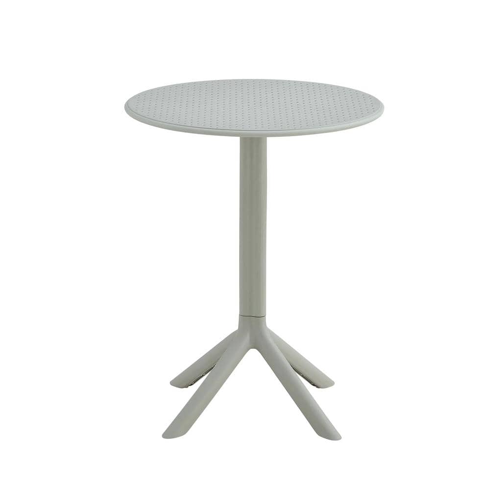 3 Piece Plastic Arm Chair Bistro GRS Premium Ocean Plastic, Light Grey