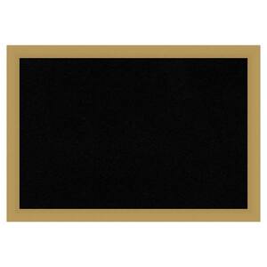 Grace Brushed Gold Framed Black Corkboard 40 in. x 28 in. Bulletine Board Memo Board