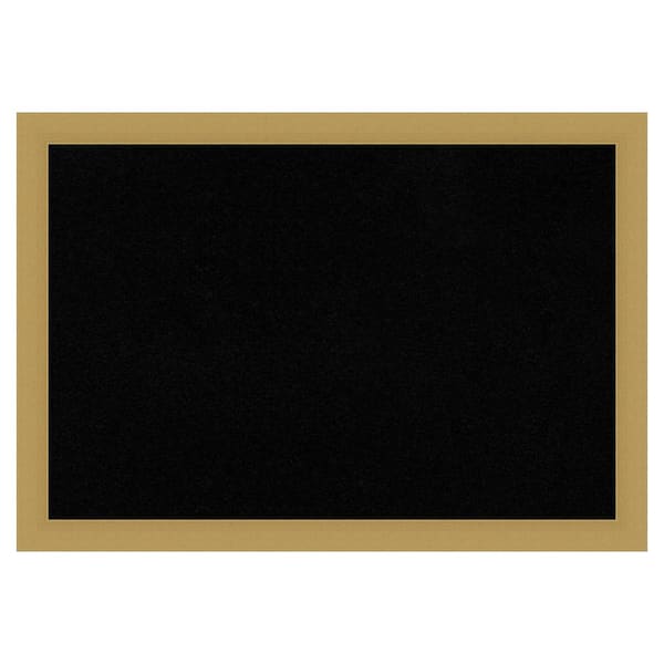 Amanti Art Grace Brushed Gold Framed Black Corkboard 40 in. x 28 in. Bulletine Board Memo Board