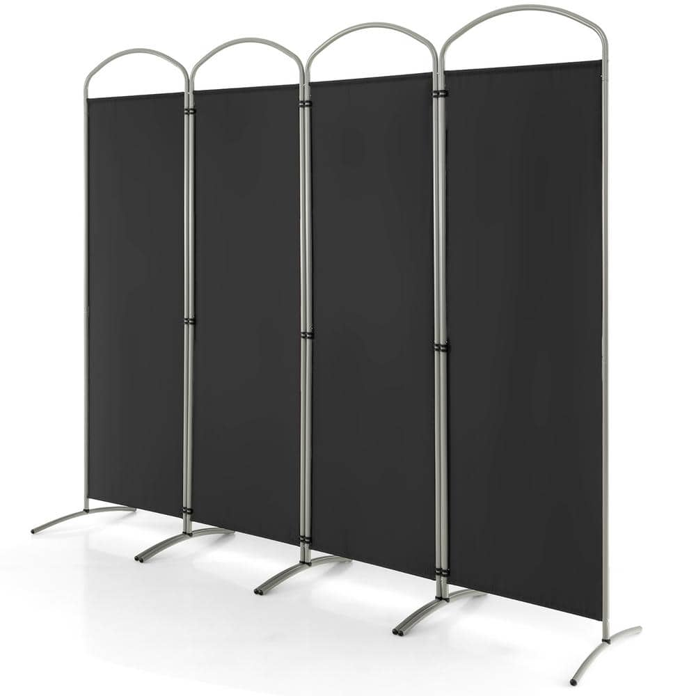 costway-4-panels-folding-room-divider-6-ft-tall-fabric-privacy-screen