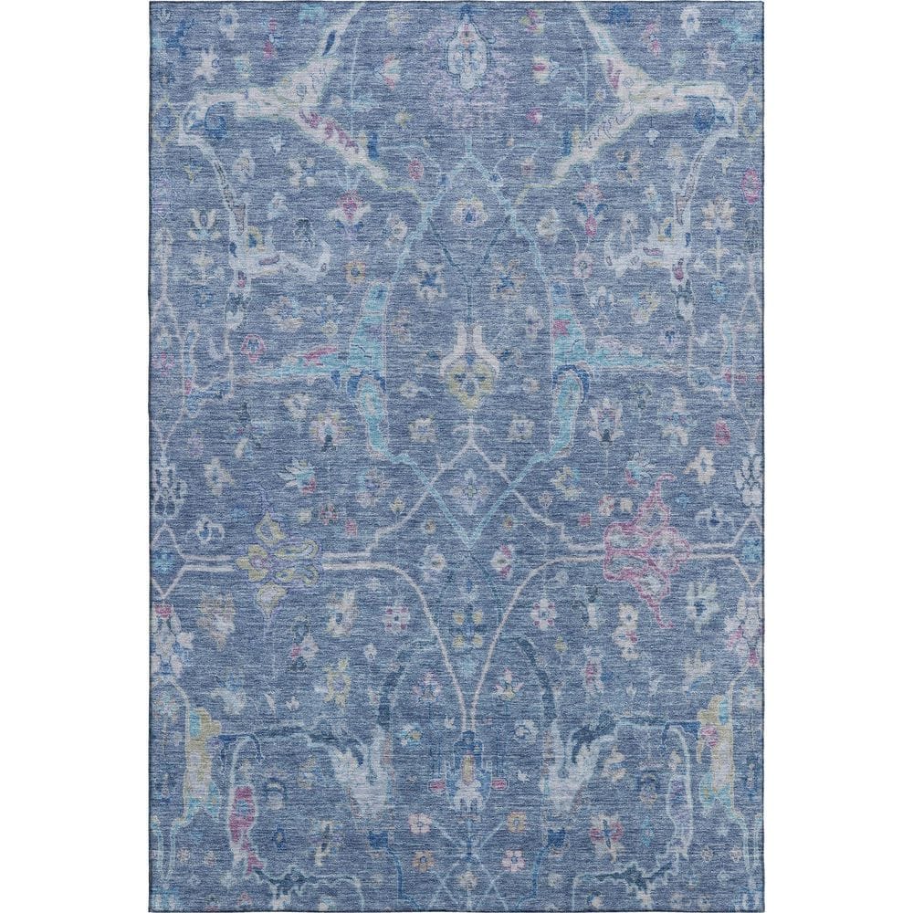 Mayfield Premium Machine Washable Abstract AMF2232 Blue 3 ft. x 4 ft. Area Rug price history on PriceWatchPro